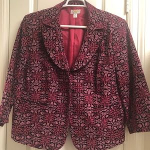 Talbots embroidered blazer jacket